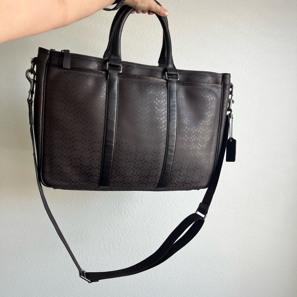 Coach Signature Print and Leather Briefcase - Picture 2 of 10
